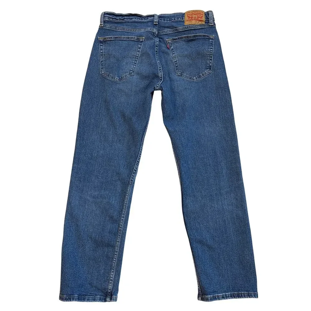 Levis 505 Dad Jeans Mens Sz 34x30 (32x29) Blue Regular Fit Straight Leg Stretch